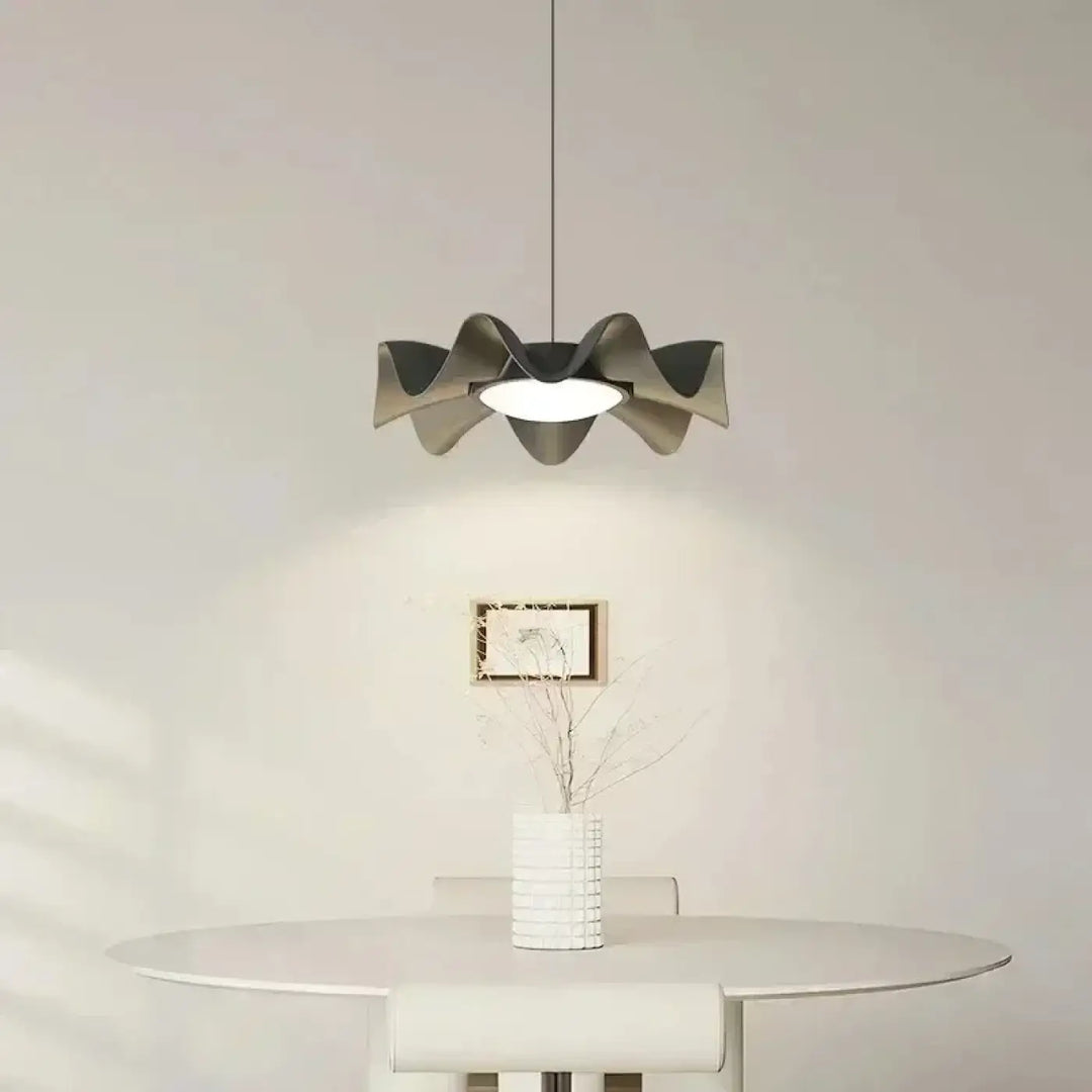 Suspension luminaire led matériau acrylique et fer élégance