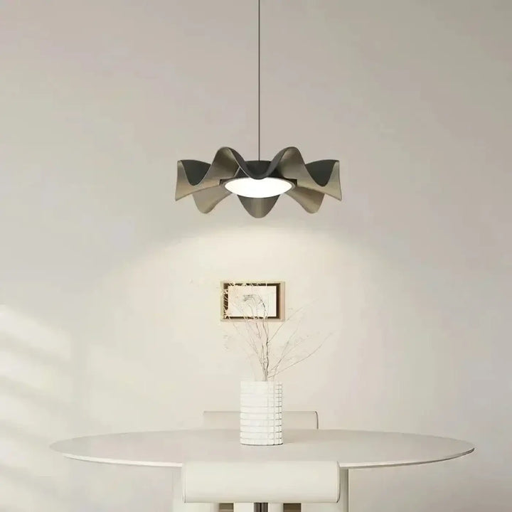 Suspension luminaire led matériau acrylique et fer élégance