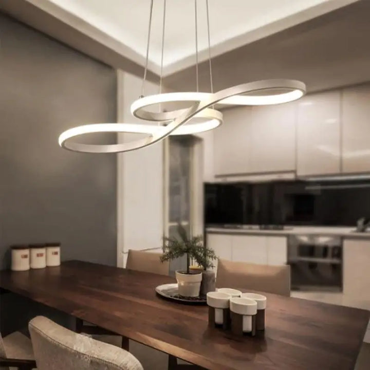 Suspension Luminaire LED En Acrylique Doré Élégant