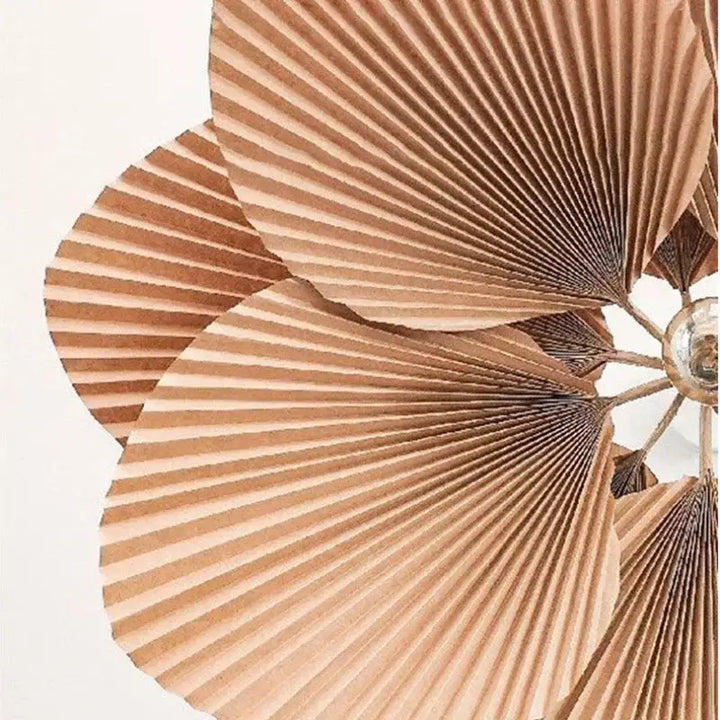 Suspension luminaire marron en forme de fleur décorative