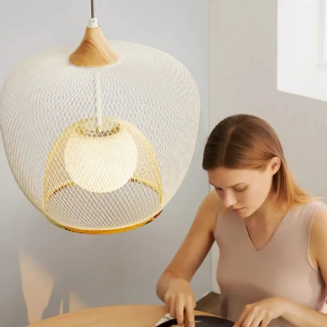 Suspension luminaire métal design moderne style doré argent