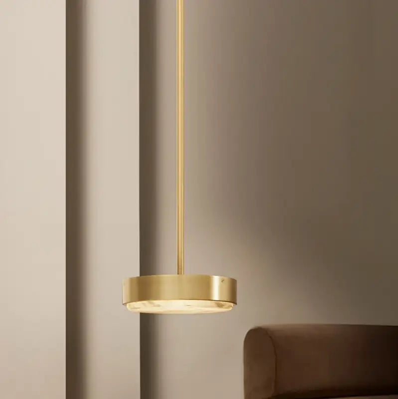 Suspension luminaire en métal avec lampe en marbre design