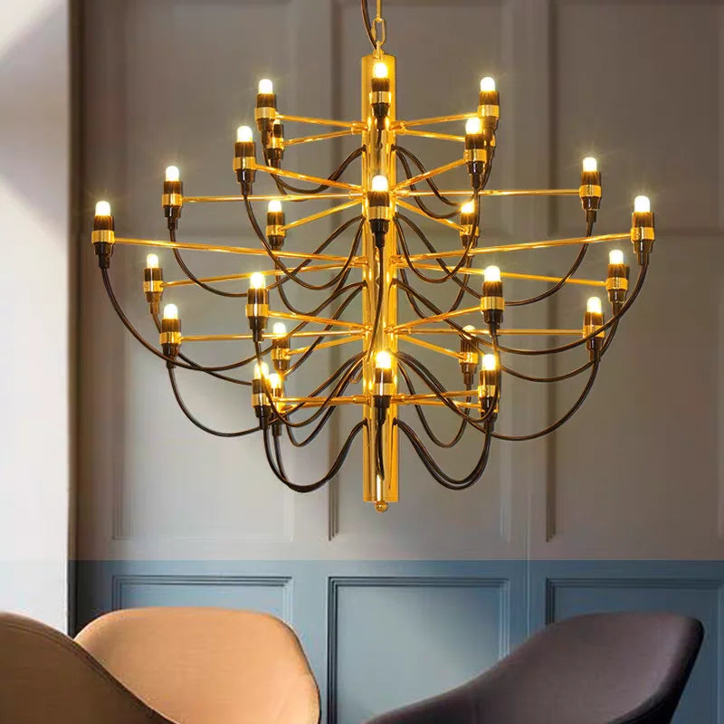 Suspension en métal à multiples ampoules design élégant