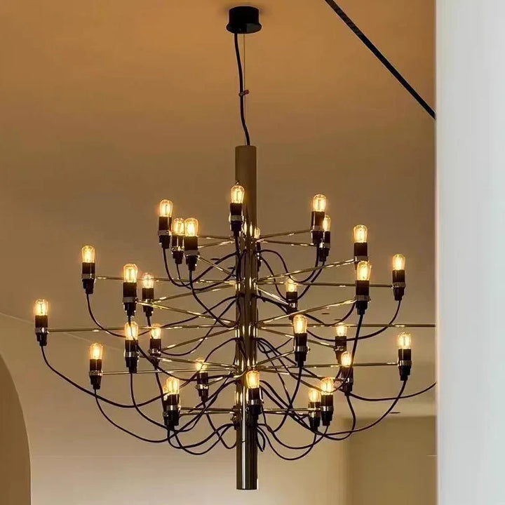 Suspension en métal à multiples ampoules design élégant