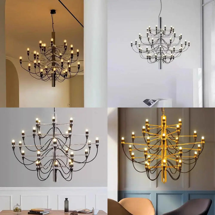 Suspension en métal à multiples ampoules design élégant