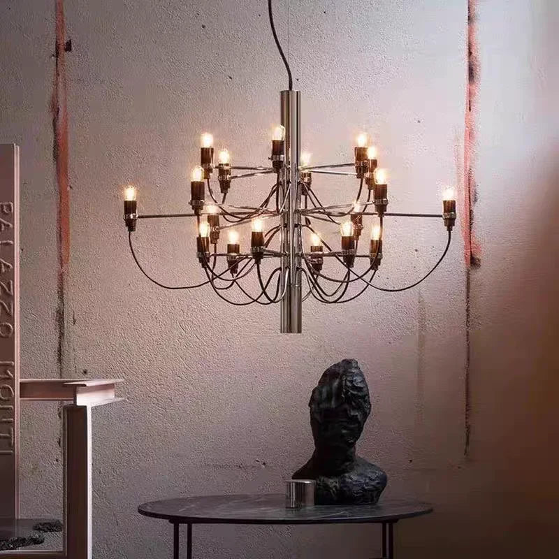 Suspension en métal à multiples ampoules design élégant