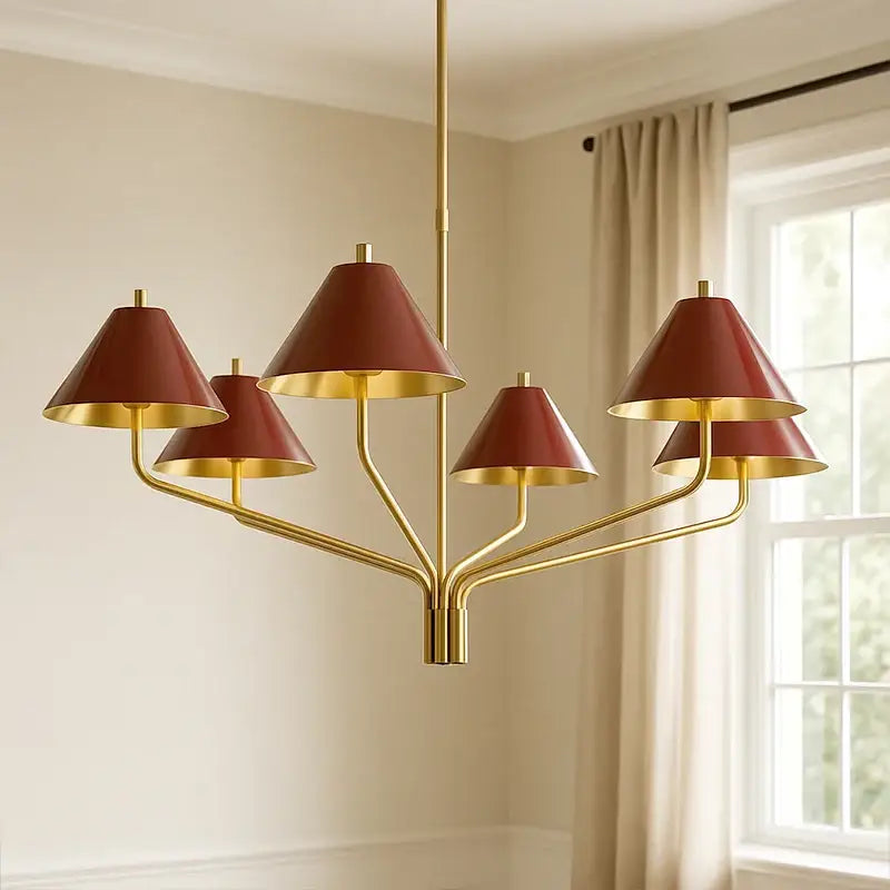 Suspension luminaire en métal style contemporain chic