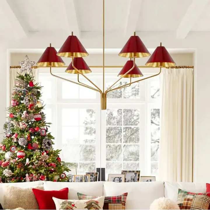 Suspension luminaire en métal style contemporain chic