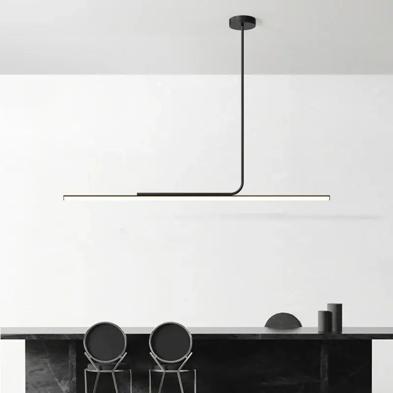 Suspension luminaire minimaliste LED noir pour salle à manger

