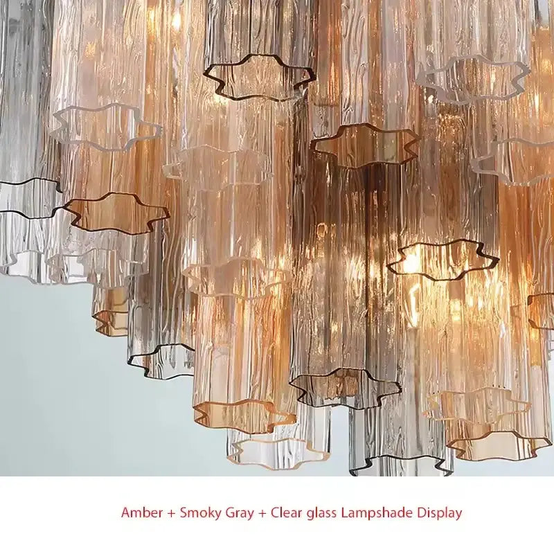 Suspension luminaire moderne avec abat-jour en verre