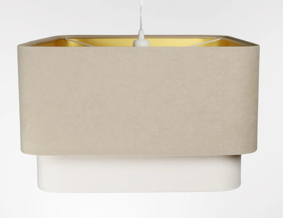 Suspension Luminaire | KWADRO DUO (Beige/Blanc)