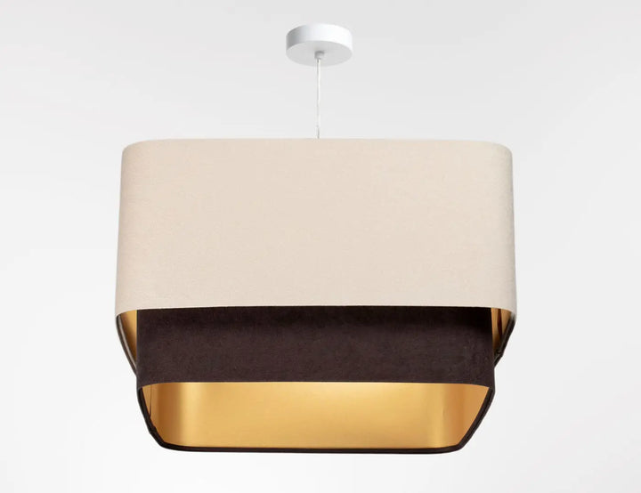 Suspension Luminaire | KWADRO DUO (Beige/Marron)