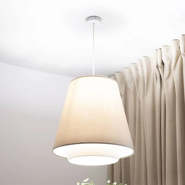 Suspension Luminaire | DOBLO (Beige/Blanc/Doré)