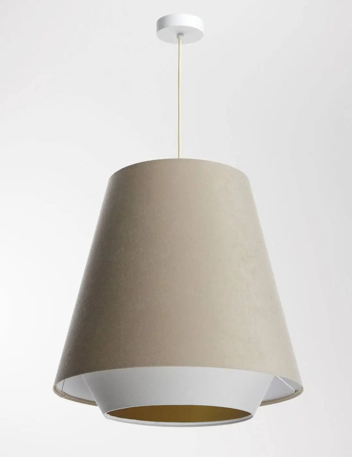 Suspension Luminaire | DOBLO (Beige/Blanc/Doré)