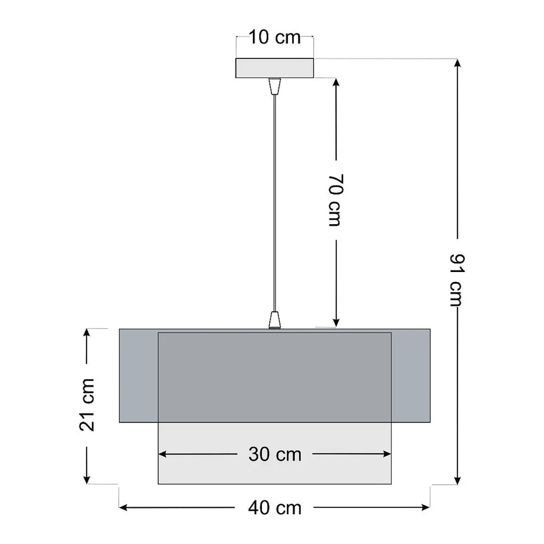 Suspension Luminaire | DUO (Blanc/Doré)