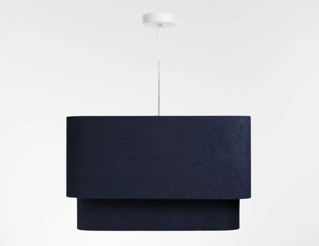 Suspension Luminaire | KWADRO DUO VELOUR (Bleu Marine)