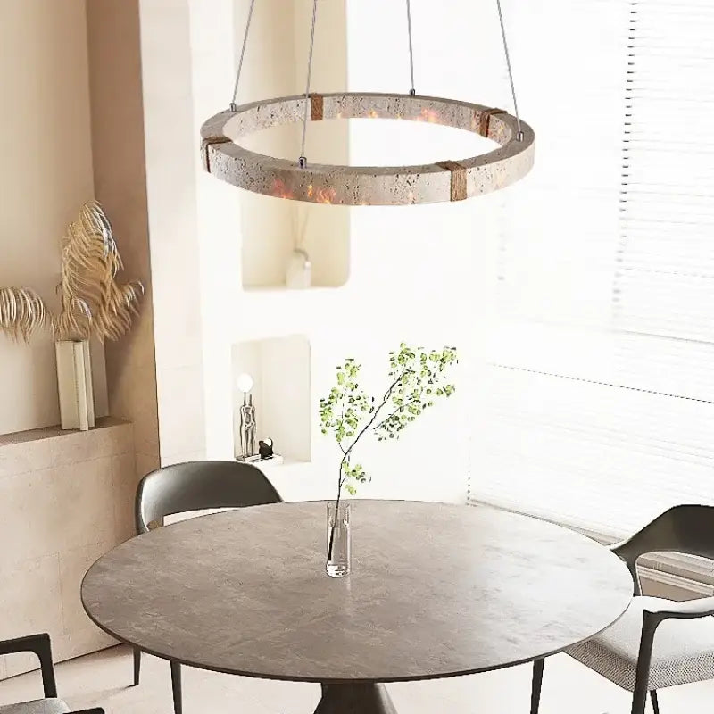 Suspension luminaire moderne en bois et métal design