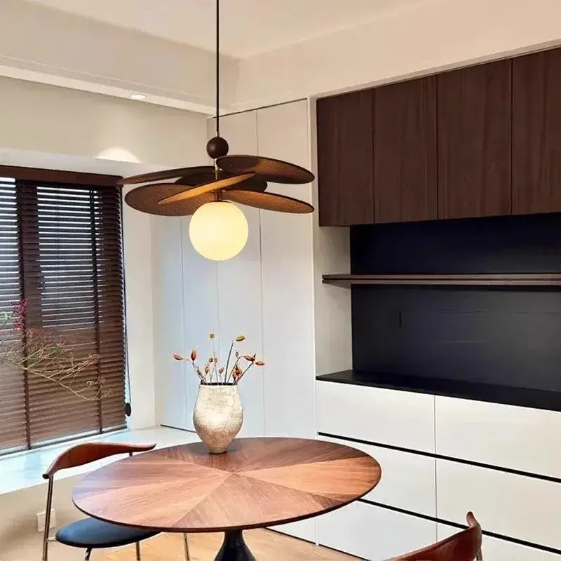 Suspension Luminaire Moderne Bois Et Métal Style Naturel