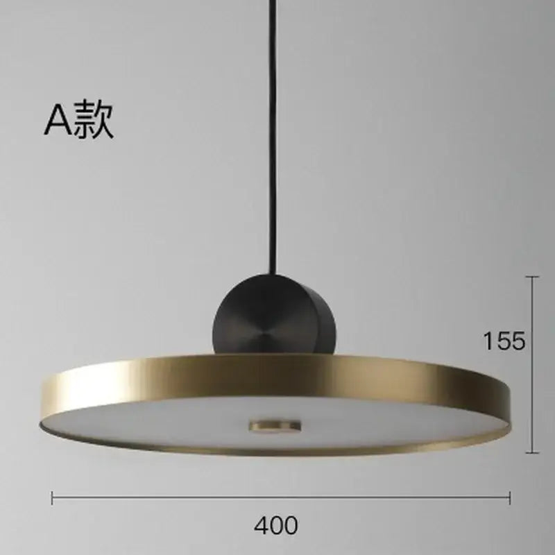 Suspension Luminaire Moderne Design Rond Noir Et Doré Style Chic