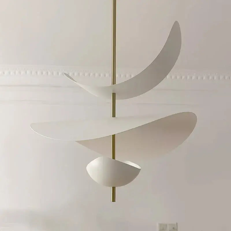 Suspension Luminaire Moderne Design Sculptural Blanc Élégant