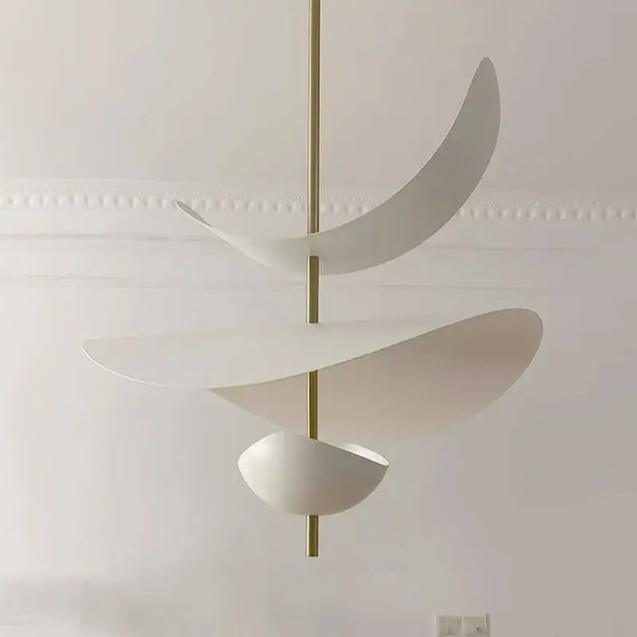 Suspension Luminaire Moderne Design Sculptural Blanc Élégant