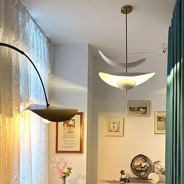 Suspension Luminaire Moderne Design Sculptural Blanc Élégant