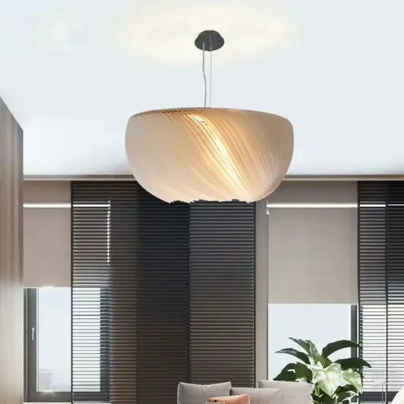 Suspension luminaire moderne en blanc sculpté

