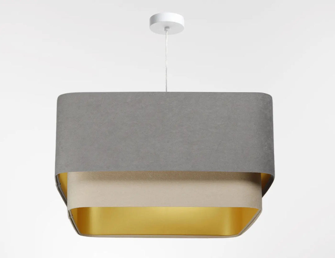 Suspension Luminaire | KWADRO DUO (Gris/Beige)