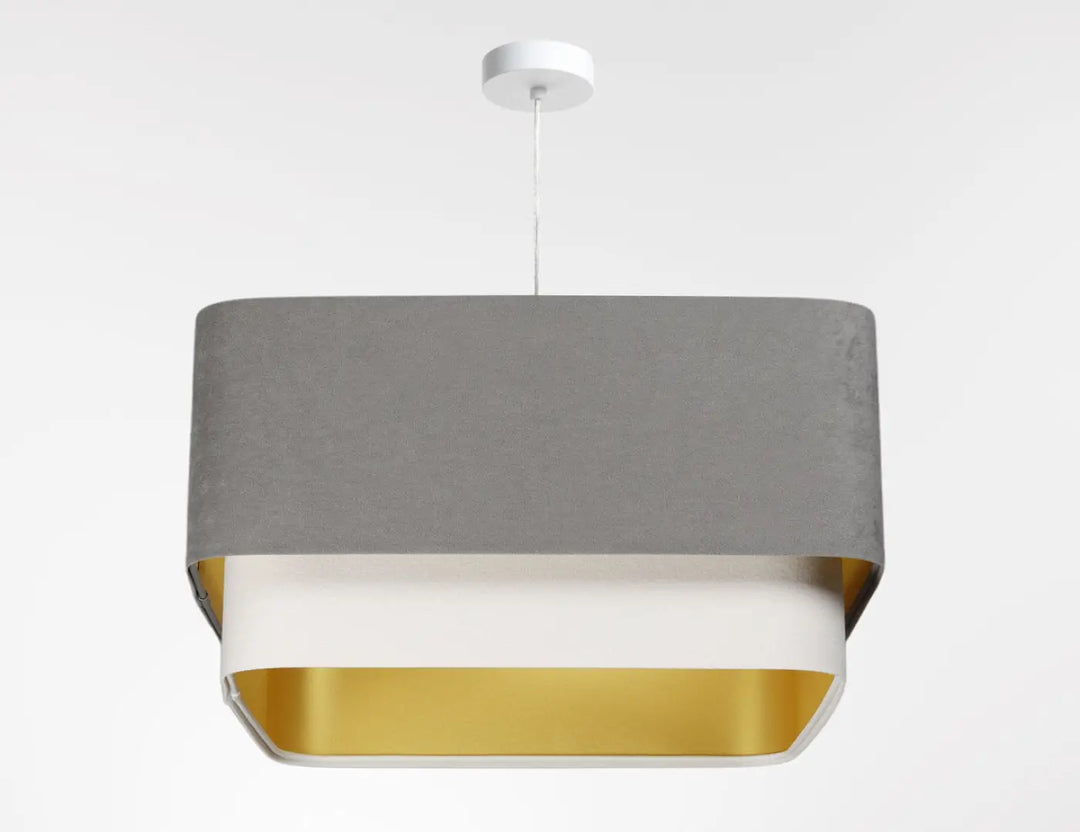 Suspension Luminaire | KWADRO DUO (Gris/Blanc)
