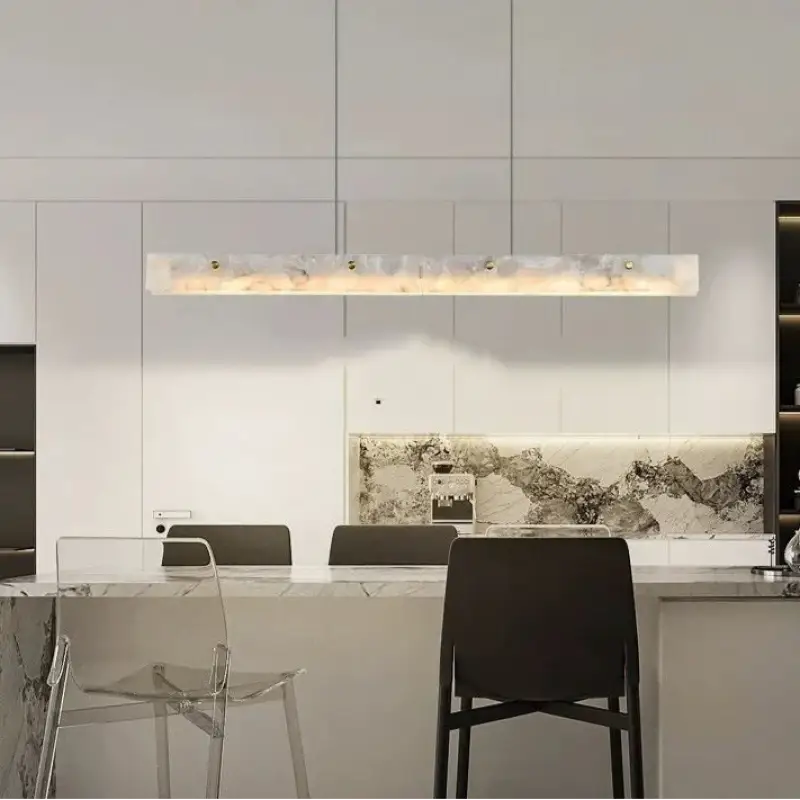 Suspension Luminaire Moderne En Marbre Naturel Design Élégant