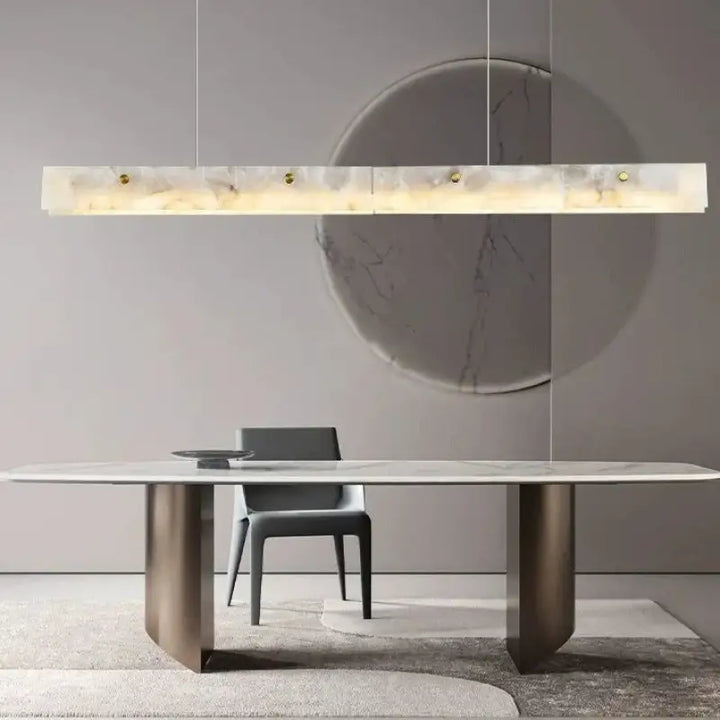 Suspension Luminaire Moderne En Marbre Naturel Design Élégant