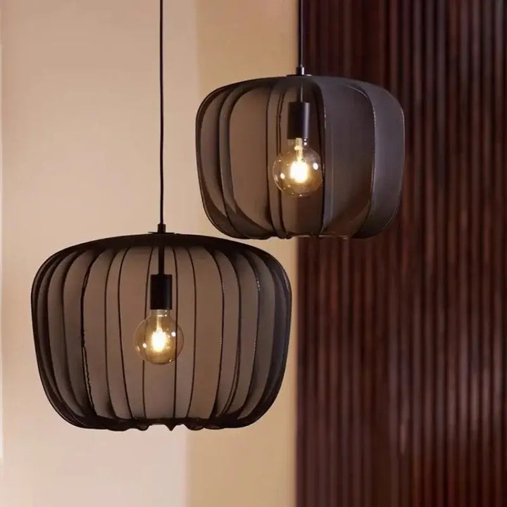 Suspension Luminaire Moderne En Métal Et Tissu Design Élégant