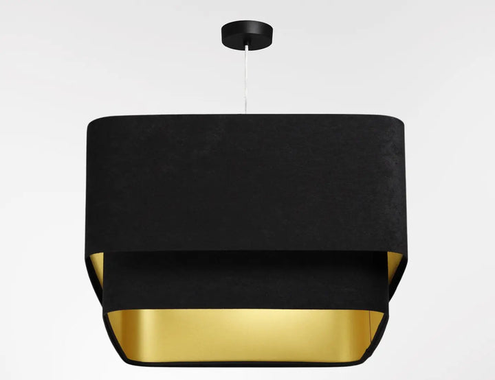 Suspension Luminaire | KWADRO DUO VELOUR (Noir)