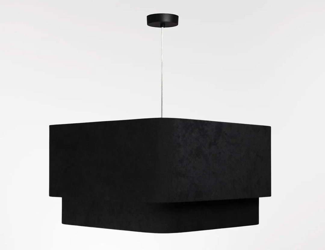 Suspension Luminaire | KWADRO DUO VELOUR (Noir)