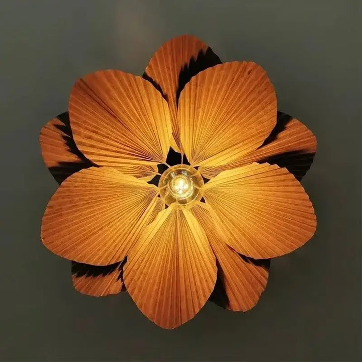 Suspension luminaire moderne pétales plissés inspiration fleur

