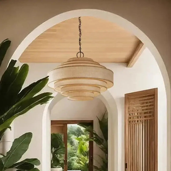 Suspension Luminaire Moderne En Rotin Naturel Design Élégant

