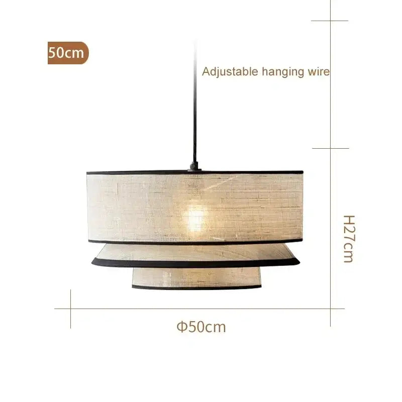 Suspension luminaire moderne en tissu blanc élégant