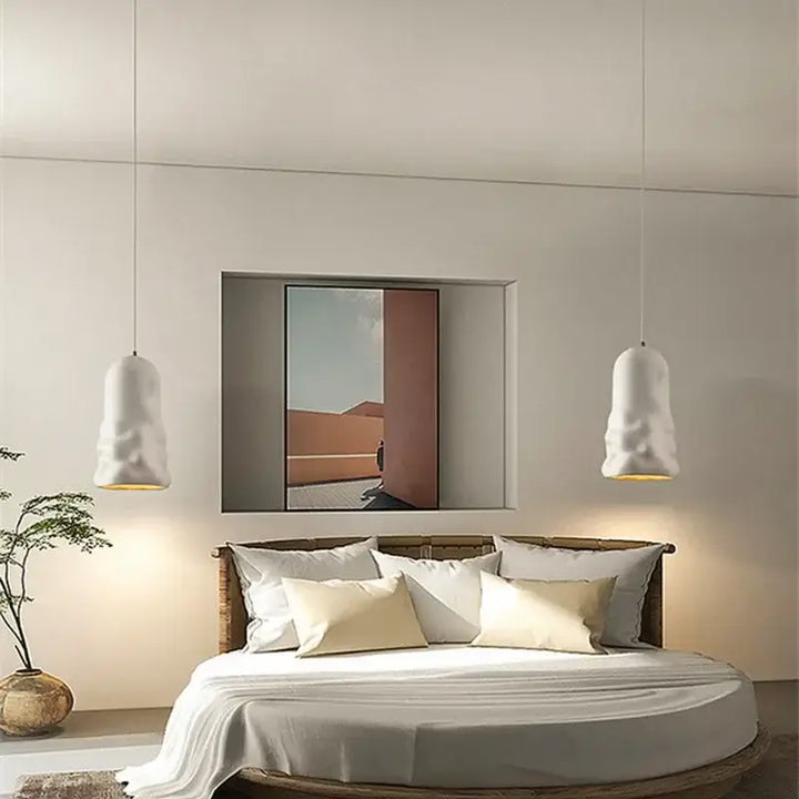 Suspension Luminaire moderne tube en verre sculpté

