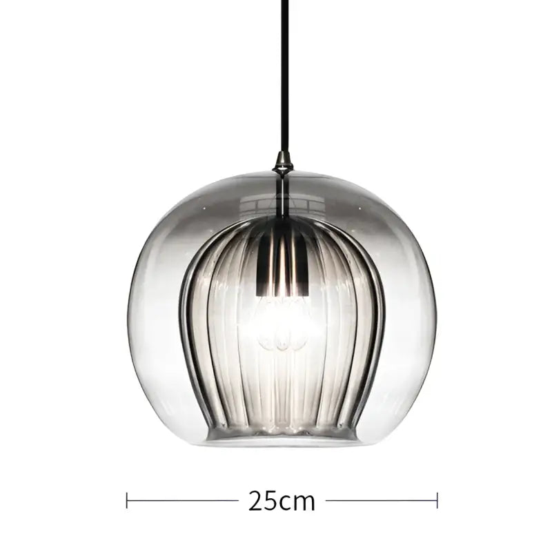 Suspension luminaire moderne en verre avec détail doré