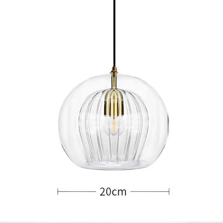 Suspension luminaire moderne en verre avec détail doré