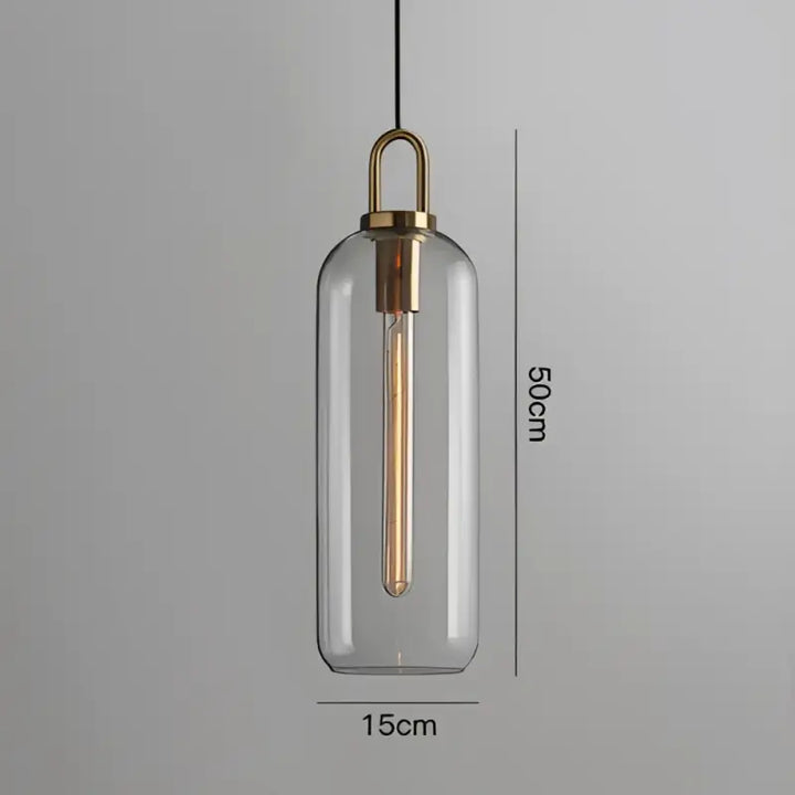 Suspension luminaire moderne en verre fumé au style design