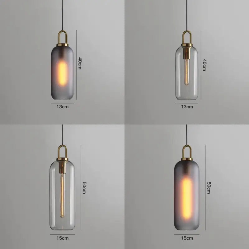 Suspension luminaire moderne en verre fumé au style design