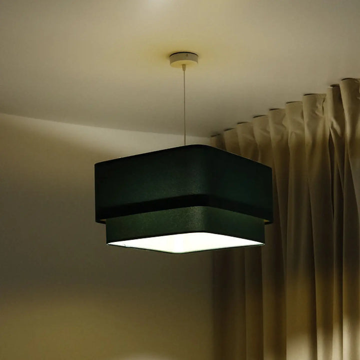 Suspension Luminaire | KWADRO DUO VELOUR (Vert)