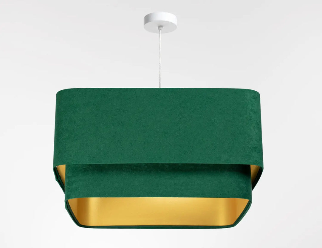 Suspension Luminaire | KWADRO DUO VELOUR (Vert)