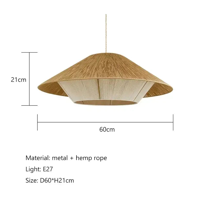 Suspension luminaire naturelle beige élégant design