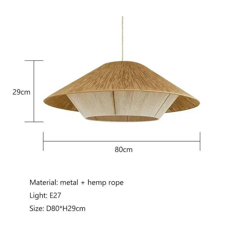 Suspension luminaire naturelle beige élégant design