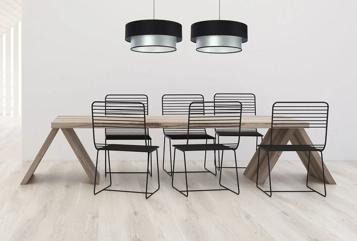Suspension Luminaire | DUO (Noir/Argent)