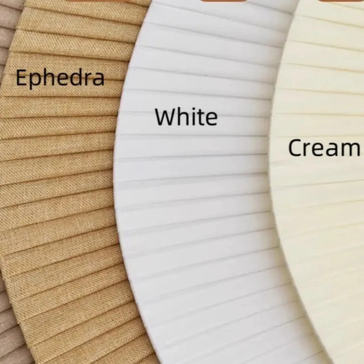 Suspension luminaire ondulée style japandi bois clair beige