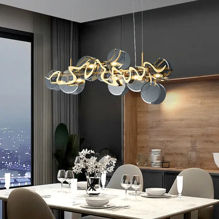 Suspension Luminaire Originale Pour Île Centrale De Cuisine