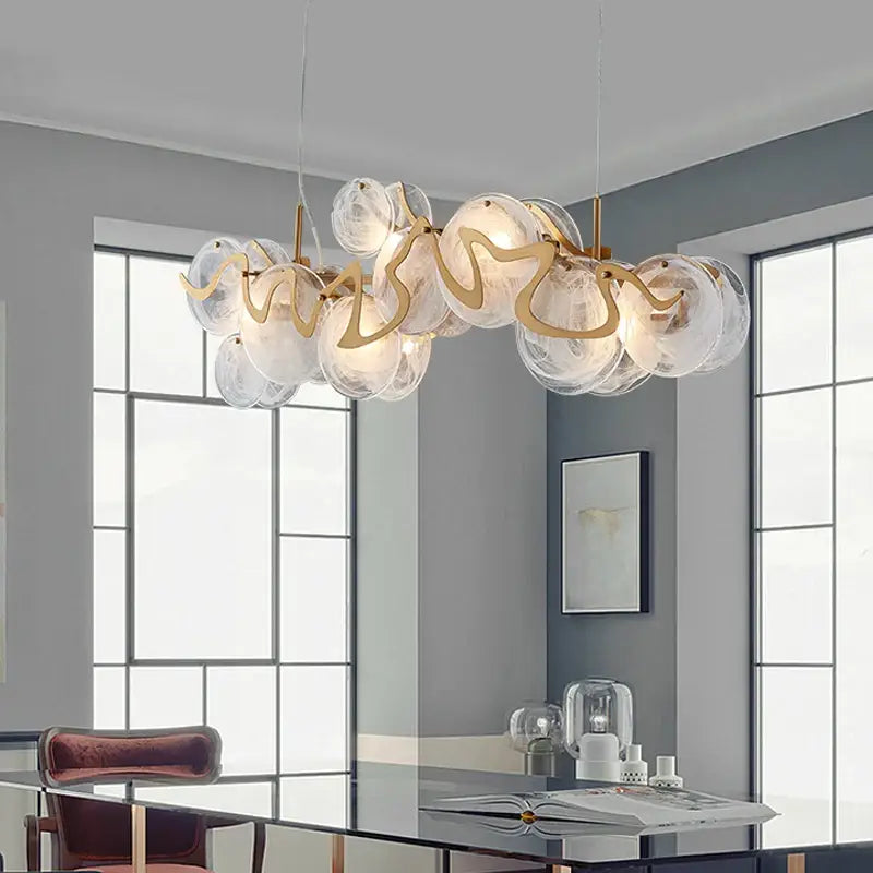 Suspension Luminaire Originale Pour Île Centrale De Cuisine